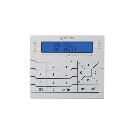 BENTEL - LCD Tastiera lettore di badge, per centrale di allarme ABSOLUTA 