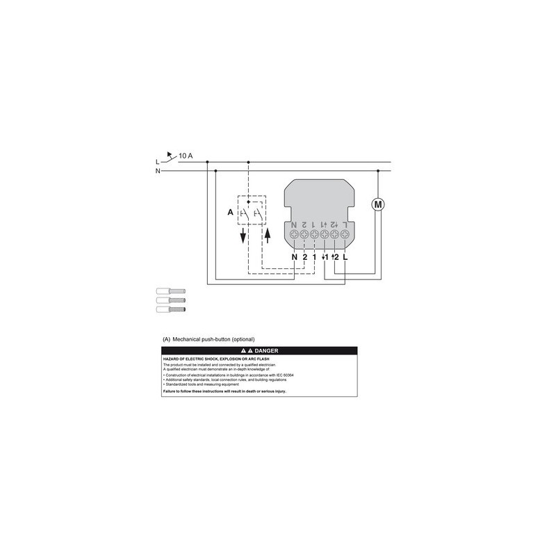 Wiser Odace S940567 - interrupteur volet roulant 4A zigbee anthracite
