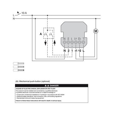 Wiser Odace S940567 - 4A zigbee roller shutter switch anthracite