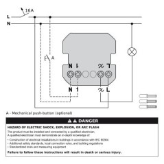 Wiser S920513 Odace - 2-wire zigbee LED rotary dimmer switch white