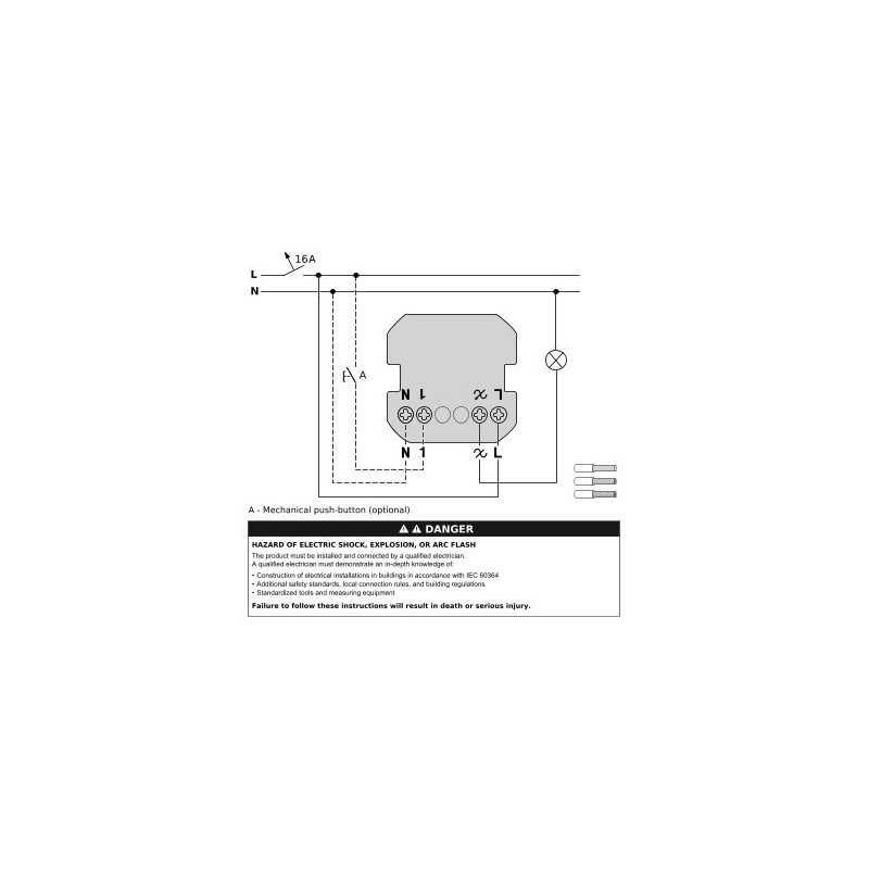 Wiser S920513 Odace - 2-wire zigbee LED rotary dimmer switch white Wiser S920513 Odace - 2-wire zigbee LED rotary dimmer switch white