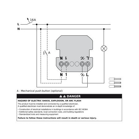 Wiser S920513 Odace - 2-Draht Zigbee LED Drehdimmer Schalter weiß