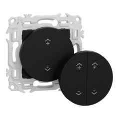 Wiser Odace S940531 - Interruptor central inalámbrico de 2 o 4 BP Negro Ónix