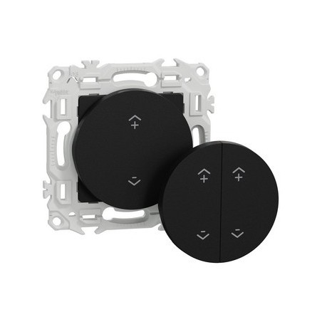 Wiser Odace S940531 - Interruttore Centrale Wireless 2 o 4 BP Onice Nero
