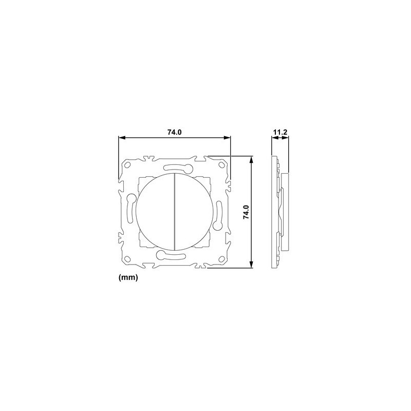 Wiser Odace S920531 - Interruttore Centrale Wireless 2 o 4 BP Bianco