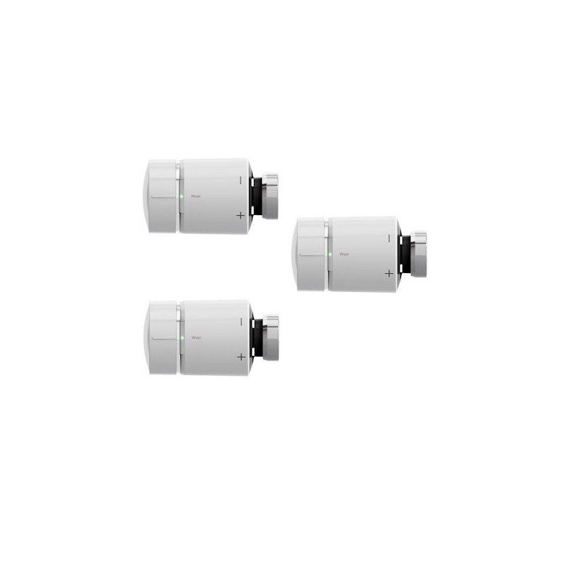 Wiser CCTFR6100 - Confezione 3 Valvola termostatica Zigbee