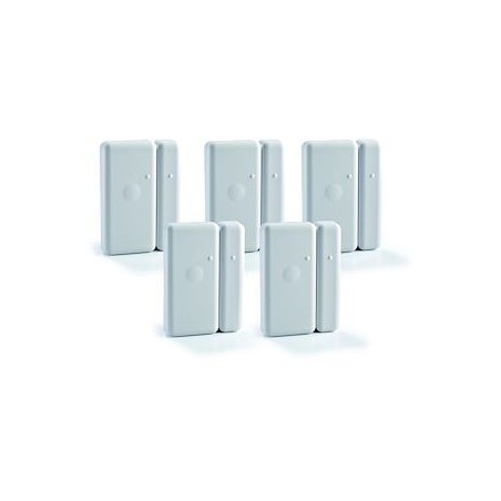 Delta Dore MDO BL Tyxial + 6412326 - PACK 5 détecteurs ouverture radio blancs