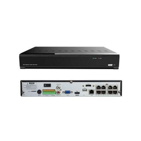 Risco RVNVR084K1RA - NVR Enregistreur 8 canaux POE