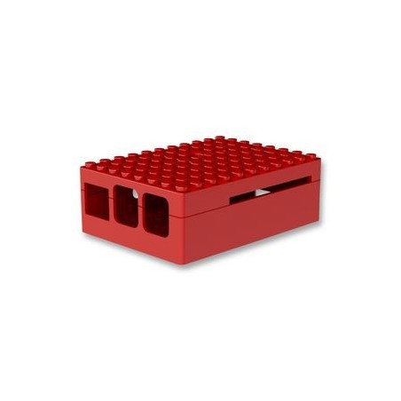 FRAMBUESA PI3 - Caso Pi Blox para Raspberry Pi Modelos B+, 2, y 3 Modelos B, ABS, Rojo