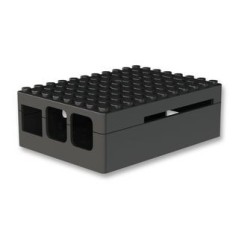 LAMPONE PI3 Caso Pi Blox per Raspberry Pi Modelli B+, 2, e 3 Modelli B, ABS, Nero
