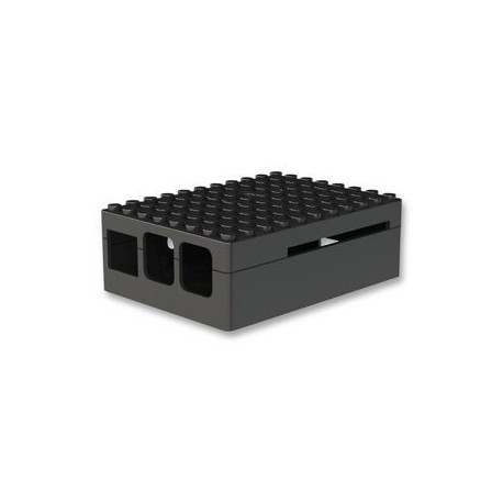 FRAMBUESA PI3 - Caso Pi Blox para Raspberry Pi Modelos B+, 2, y 3 Modelos B, ABS, Negro
