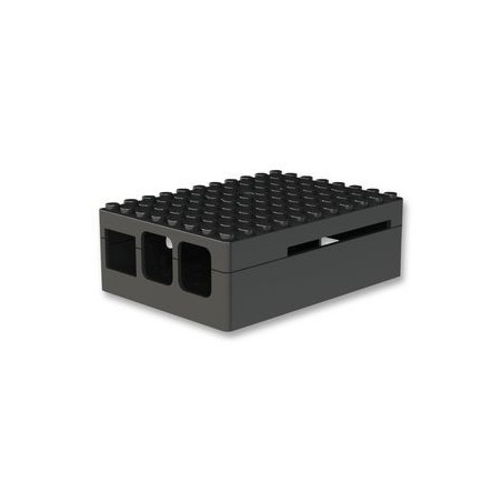 LAMPONE PI3 Caso Pi Blox per Raspberry Pi Modelli B+, 2, e 3 Modelli B, ABS, Nero