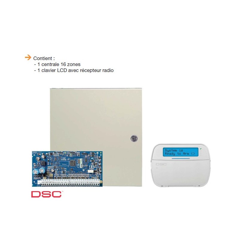 Alarme NEO DSC - Pack centrale alarme NEO 6 à 16 zones avec clavier Alarme NEO DSC - Pack centrale alarme NEO 6 à 16 zones avec clavier