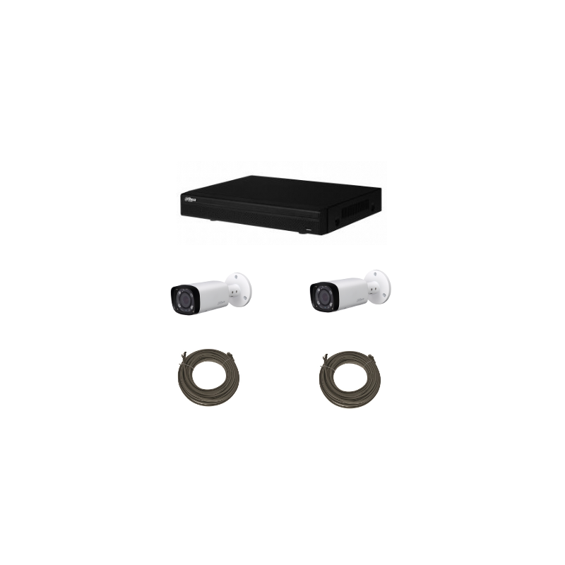 Pack vidéosurveillance DAHUA IP 4 Mégapixels 2 caméras