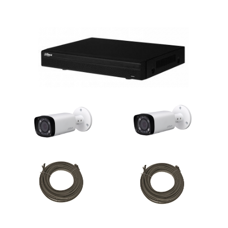 Pack vidéosurveillance DAHUA IP 4 Mégapixel 2 caméras