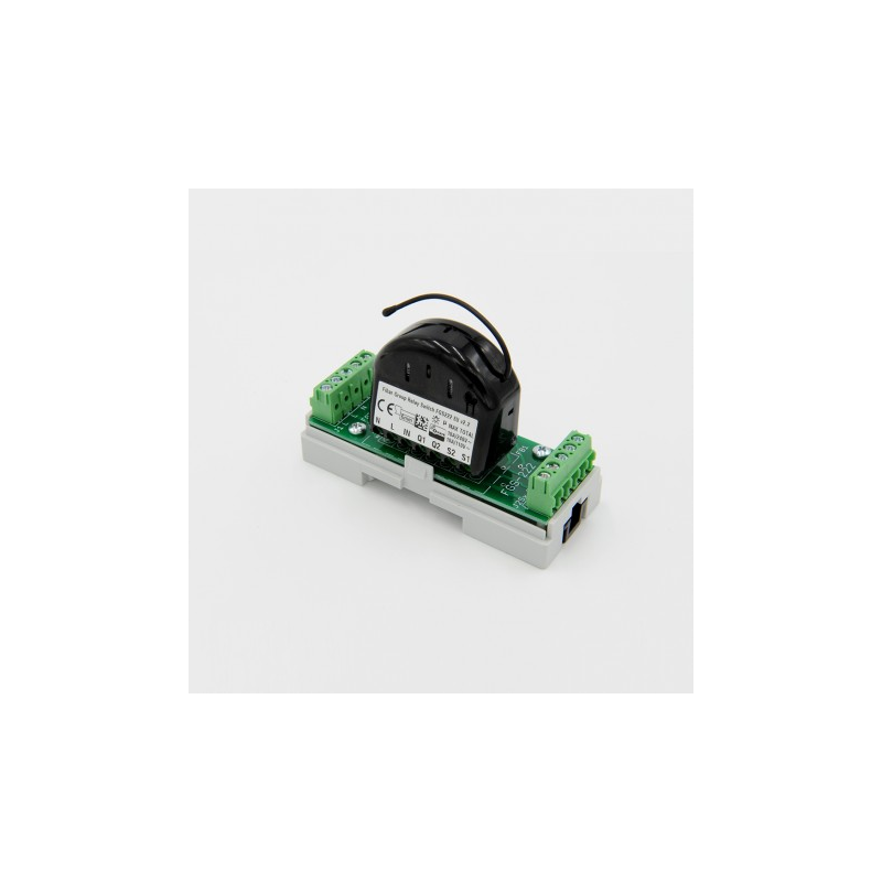 EUTONOMY S222 - Adaptador de euFIX DIN para Fibaro FGS-222 con botones EUTONOMY S222 - Adaptador de euFIX DIN para Fibaro FGS-222 con botones