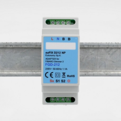 EUTONOMY - Adattatore euFIX su guida DIN modulo Fibaro FGD-212 senza pulsanti