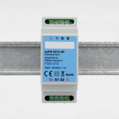 EUTONOMY - Adapter euFIX DIN-RAIL module Fibaro FGD-212 without buttons