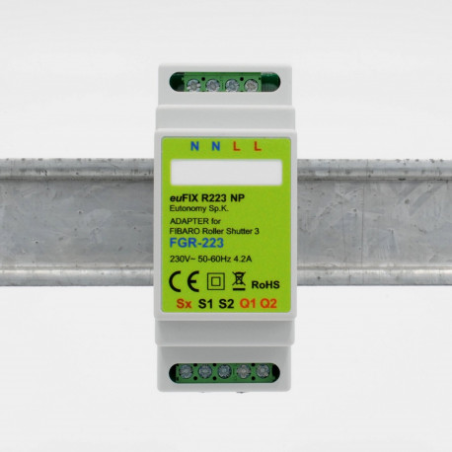 EUTONOMY R223NP - Adaptateur euFIX RAIL DIN pour module Fibaro FGR-223
