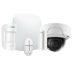 Alarme Ajax HUBKIT-W-DOM - Pack alarme IP / GPRS avec caméra dôme
