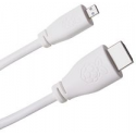Raspberry Pi 4 Model B HDMI Cable, Micro HDMI to HDMI, 1 m, White