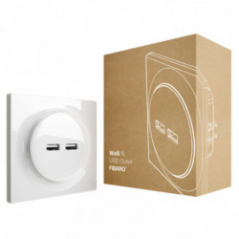 Fibaro FGWU-021 - Prise murale 2 ports USB Fibaro Walli N USB Outlet