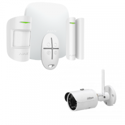 Allarme Ajax Starter Kit HUB Plus - Allarme wireless con telecamera IP da 4 Megapixel
