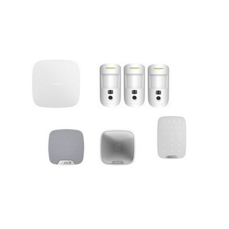 Ajax alarm - Alarm Kit HUB 2 MotionCam siren white