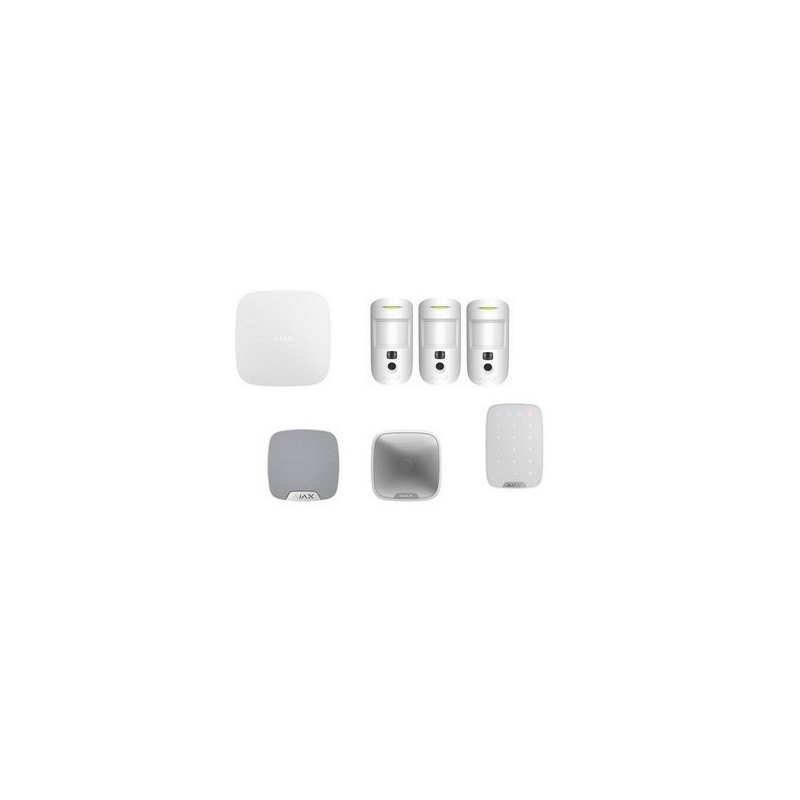 Alarma Ajax - Kit de alarma HUB 2 MotionCam sirena blanco Alarma Ajax - Kit de alarma HUB 2 MotionCam sirena blanco