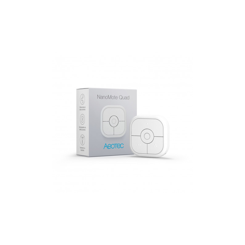 Aeotec ZWA003 - Z-Wave Plus Nanomote Quad 4-Tasten-Fernbedienung
