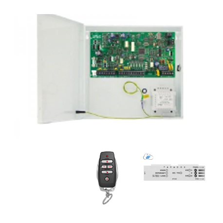 Paradox MG5000 Alarm - Zentrale 32 Funkzonen Fernbedienung RM25 IP-Karte