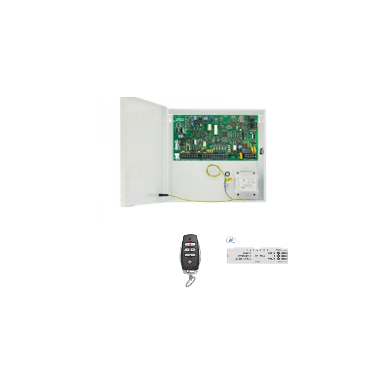 Alarm Paradox MG5050+ - Zentrale 32 Zonen Funkgeräte Fernbedienung RM25 IP-Karte