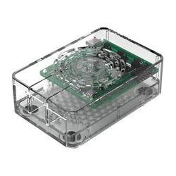 Raspberry Pi 4 Multicomp Pro case transparent integrated power button