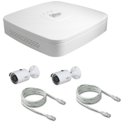 Dahua Pack vidéosurveillance IP POE 2 Mégapixel 2 caméras