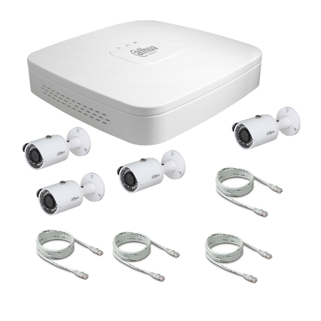 Dahua IP Video Surveillance Pack POE 2 Megapixel 4 Kameras