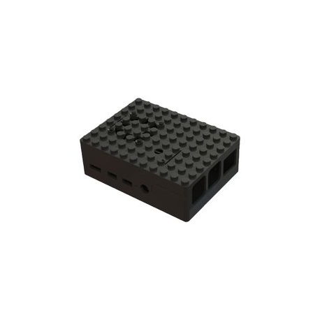 Black Raspberry Pi 4 Lego case