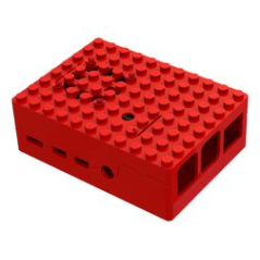 Custodia Lego Raspberry Pi 4 rossa