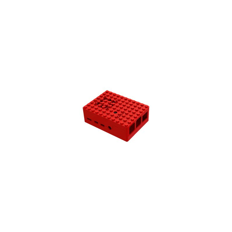 Red Raspberry Pi 4 Lego case