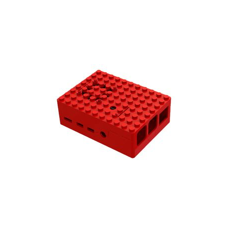 Rotes Raspberry Pi 4 Lego-Gehäuse