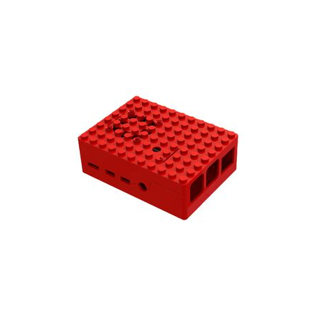 Caja roja Raspberry Pi 4 Lego