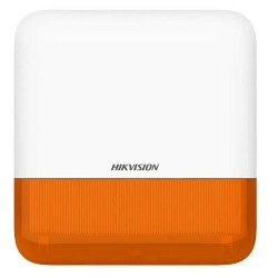 Hikvision DS-PS1-E-WE Arancione - Sirena di allarme da esterno radio flash arancione