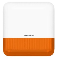 Hikvision DS-PS1-E-WE/Orange - Sirena de alarma exterior radio flash naranja