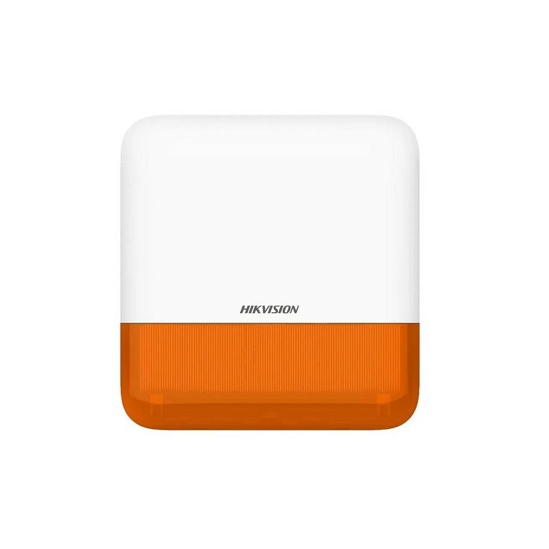 Hikvision DS-PS1-E-WE Arancione - Sirena di allarme da esterno radio flash arancione Hikvision DS-PS1-E-WE Arancione - Sirena di allarme da esterno radio flash arancione