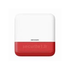 Hikvision DS-PS1-E-WE Red - Sirena alarma exterior radio flash rojo