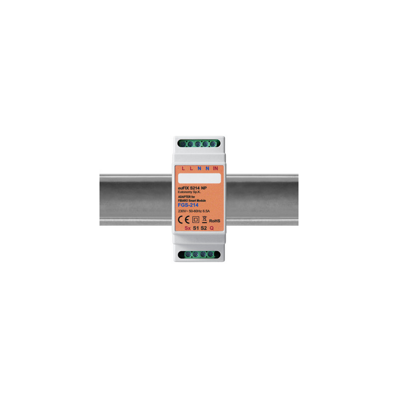 EUTONOMY S214NP - euFIX DIN-Adapter für Fibaro FGS-214 EUTONOMY S214NP - euFIX DIN-Adapter für Fibaro FGS-214
