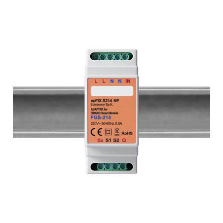 EUTONOMY S214NP - Adattatore euFIX DIN per Fibaro FGS-214