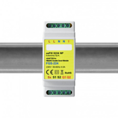 EUTONOMY S224 - Adattatore euFIX DIN per Fibaro FGS-224 con pulsanti