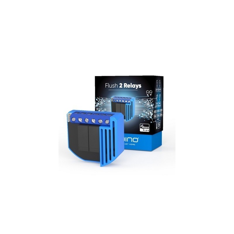 Qubino ZMNHBD1- Module commutateur 2 relais Z-Wave Plus Qubino ZMNHBD1- Module commutateur 2 relais Z-Wave Plus