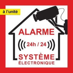 Home sticker under alarm
