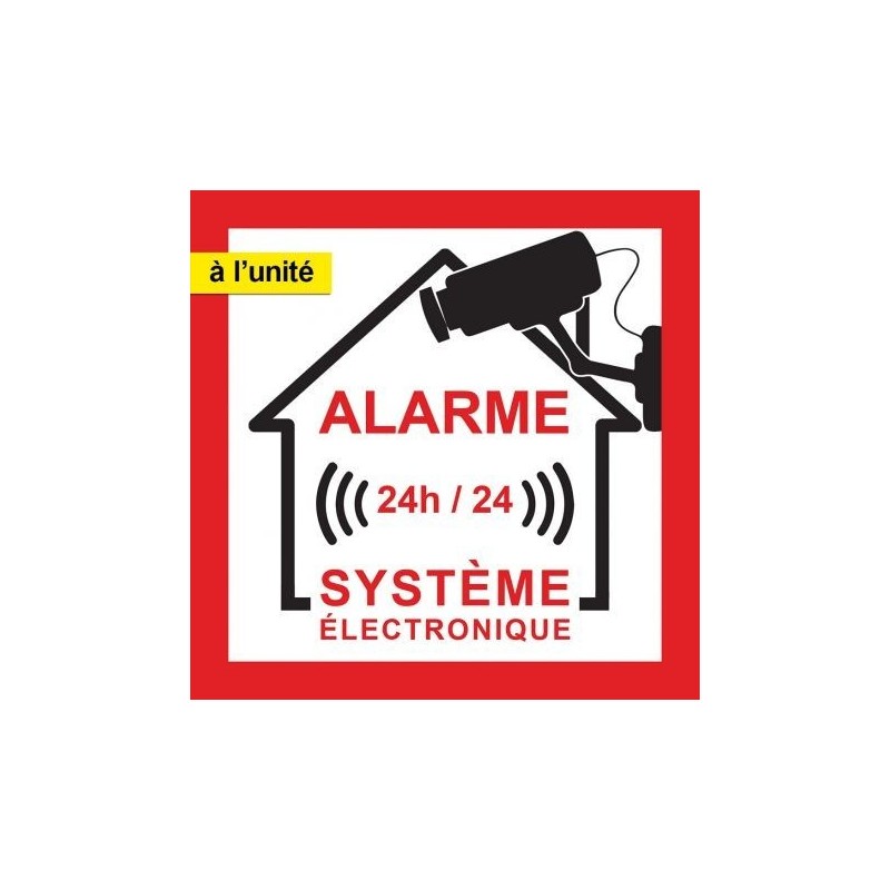 Heimaufkleber in Alarmbereitschaft